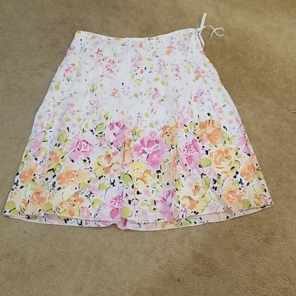 Nine west floral cotton skirt 4